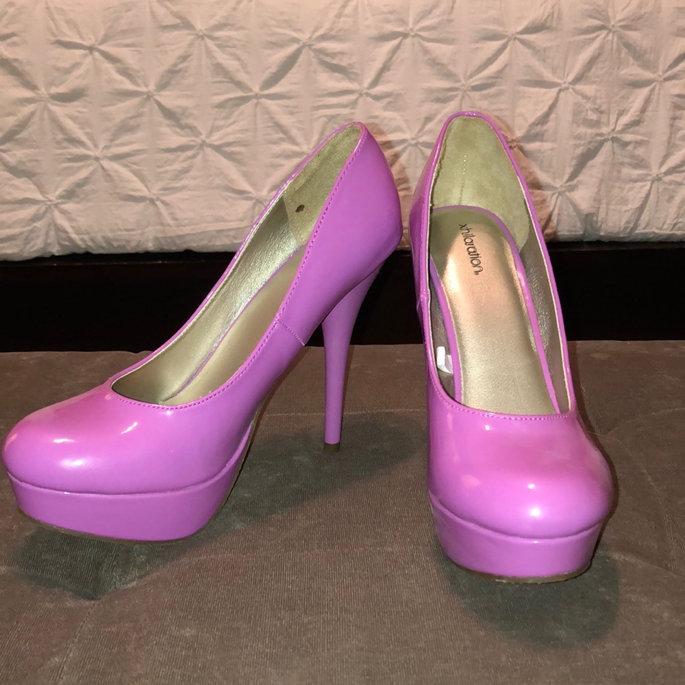 Pink platform heels